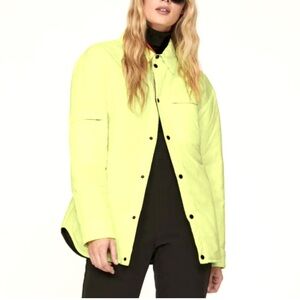 Aztech Mountain Neon Yellow Ski Jacket Size Puffer  Shacket Designer $495
